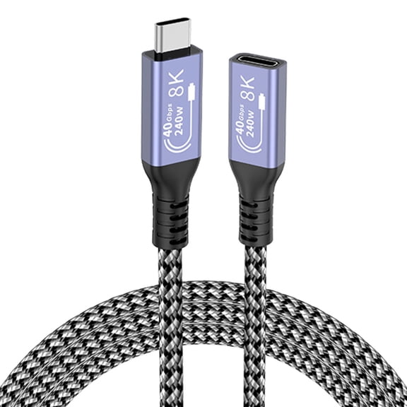 USB C Extension Cable for 40Gbps Highly Speed Data and Video USB C to USB C Cord