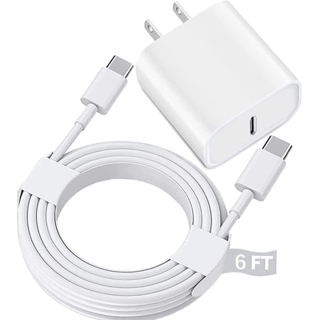 USB C Fast Charger for iPad Pro 13/12.9/11 in 2025/2024/2022/2021/2020/2018,iPad 11th(A16),iPad Air 5th,iPad mini 7th, iPad Charger Fast Charging Wall Charger Block with 6FT USB C to C Cable Cord