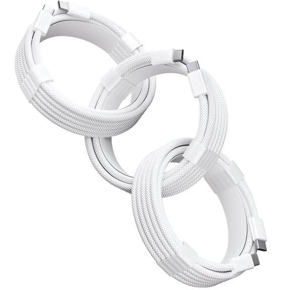 USB C Fast Charging Cable 3Pack 3.3/5/6.6FT for iPhone17 16 15 iPad Samsung Made of Nylon, USB-C to USB-C fast Charging Cable, Support PD fast ChargeMulti-Pack for Daily use at Home,Office & Travel