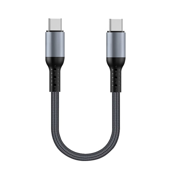 60W USB C to USB C Charging Cable Flat Nylon Cord Data Sync Charging Cord Efficient Type C Cord Fast For Phone 15 Pad