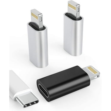 USB C Female to Lightning Male Adapter for iPhone 12/11/8 X XR/XS/7 Plus/Pro Max Ipad 3 Pack Air Mini Type Compatible with Charging Support Data Transmission Connect Charger Connector Cable Converter