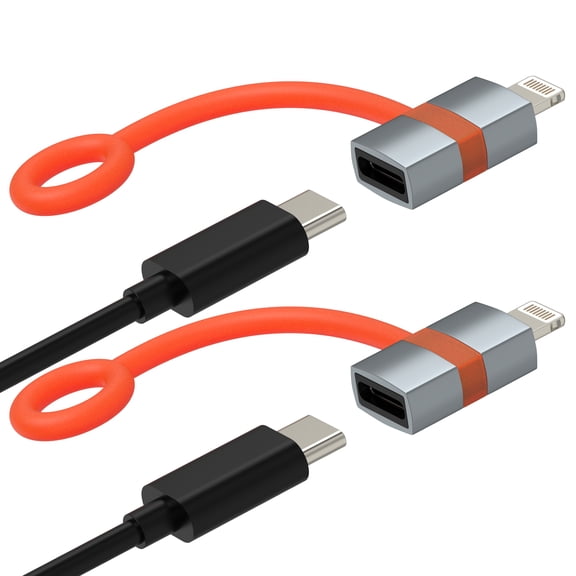 USB C Female to Lightning Male Adapter(2Pack)for IPhone 14 13 12 13 12 Pro Max Lighting Type C Cable Converter Adaptor Charger Adaptador Charging Connector for IPad Tipo Lightening Cord Fast