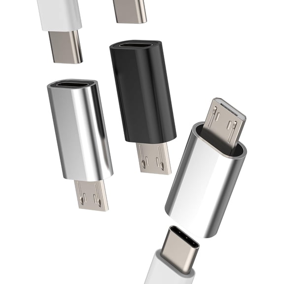 for USB C Female to Micro USB Plug Charging Adapter (3 pack) Type-C Charging Cable Jack Socket Adaptor USB-Micro Plug Data Sync compatible with Samsung Galaxy S7 Active S7 Edge Android