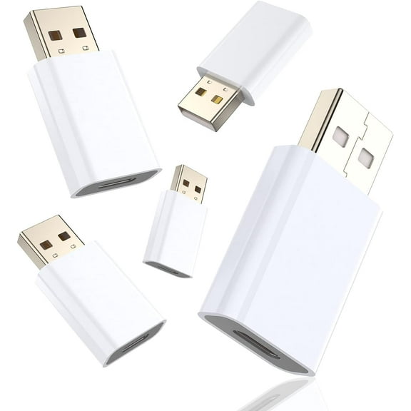 USB C Female to USB A Male Adapter Compatible with Apple MagSafe Charger,USB Type C to A Charger Cable Converter for iPhone 13 12 Mini Pro Max。White 5 pack
