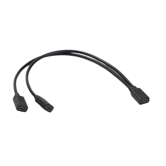 USB C Female to Female Double USB C Port Hub Power Split Adapter