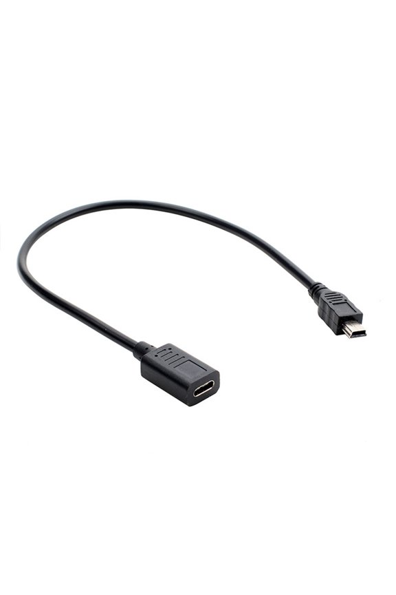 USB C Female to Mini USB Male Convert Connector Support Charge & Data Sync