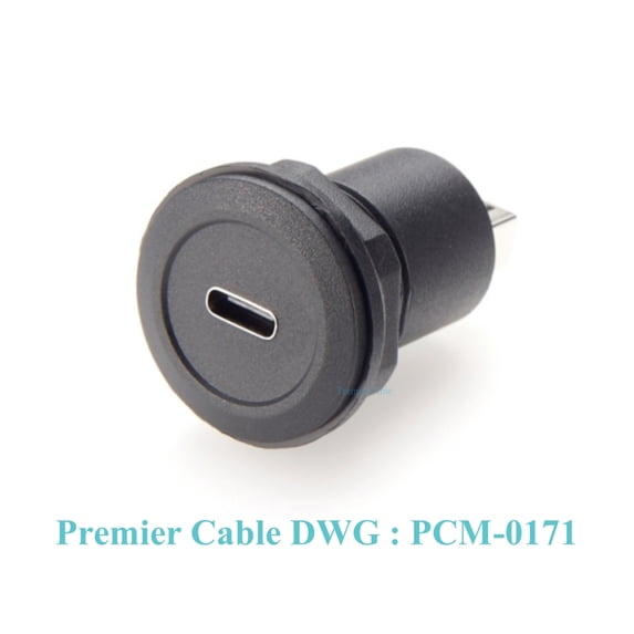 Usb Type A Rounded Connector USB C Female to USB A Female Connector Round Flush Panel Mount USB Type ...