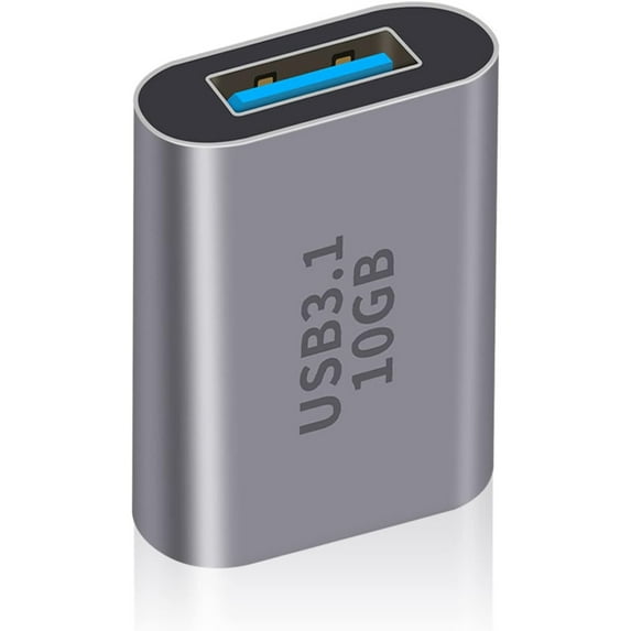 USB C Female to USB Female Adapter 3.1 Gen2, USB 3.1 A to USB Type C Adapter Double-Sided 10Gbps Support Data Sync and Charging