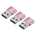 thumbnail image 1 of USB C Female to USB Male Adapter, Type C to USB Converter Adapter Rose Golden for Phone, Tablet, Computer, Pack of 3, 1 of 7