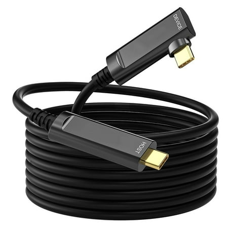 USB-C Fiber Optic Cable, 20M/66FT, USB 3.2 Gen 2 (10Gbps), 8K@60Hz High-Speed Data/Video Transmission, Full-Function Active Optical Cord for PC/Webcam/Display/VR Headset