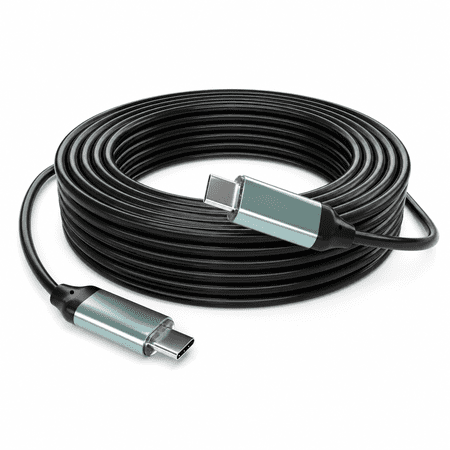 USB C Fiber Optic Cable USB 3.1 Gen 2 10Gbps Type C to Type C Cable, 60W PD Fast Charging, Lightweight 4.5mm Slim Data Cord for VR Headset, Depth Camera, Conference Camera, DSLR, Laptop, Tablet