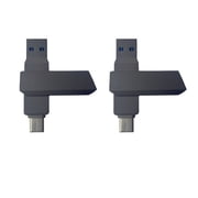 USB C Flash Drive 16GB Memory Stick USB 3.0 Type C Flash Drive Thumb Drive High Speed for Android Phone, PC, Tablet, Mac, USB C Smartphone Data Transfer 16GB*2PACK BLACK