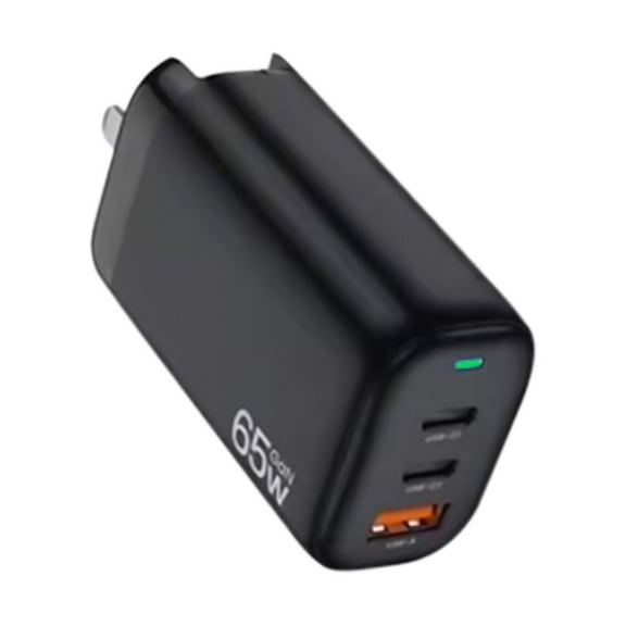 USB C Foldable Fast Wall Charger Block,Type C Charger 65W USB C Charging Cubes, 3-Port PD+QC Power Adapter Multiport Brick Type C Box Plug for Cell Phones Tablets Laptops Headphones