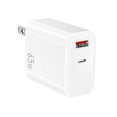 thumbnail image 1 of USB C GaN Charger, 65W Fast Wall Charger, PD 3.0 Type C Charging Block Travel Charger Adapter for Asus ROG Phone 3 - GaN PPS Fast Dual-Port Adapter - White, 1 of 5