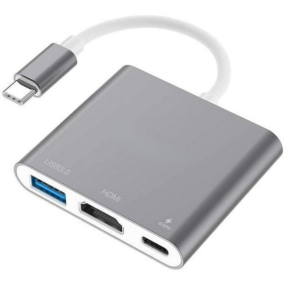 Ozmatip USB C to HDTV-Compatible Multiport Adapter,Type C Hub to 4K with USB 3.0 Port and USB C Charging Port, USB-C to Adapter for MacBook Pro/MacBook Air/ipad pro/Galaxy S10/S9/Surface Book 2/Go