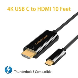 QCEs USB C to HDMI Cable 6Ft, Type C to HDMI Adapter Cable 4K60Hz Video  Output TV/Monitor Thunderbolt 3/4 Compatible with iPhone 15 Pro Max,  MacBook