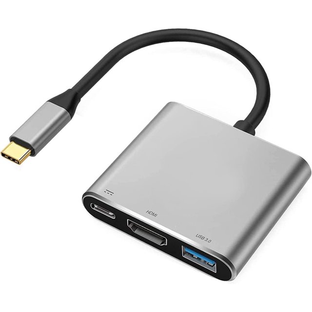 USB C to HDMI Adapter, HDMI 4K Output USB 3.0 Port and USBC Charging