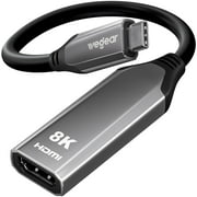 USB C to HDMI Adapter 8K@60Hz, 4K@144Hz Type-C Converter with HDR10 & Dolby Vision, 48Gbps Thunderbolt 3/4 Compatible for iPhone 16/15, Galaxy S23, Laptop, Tablet