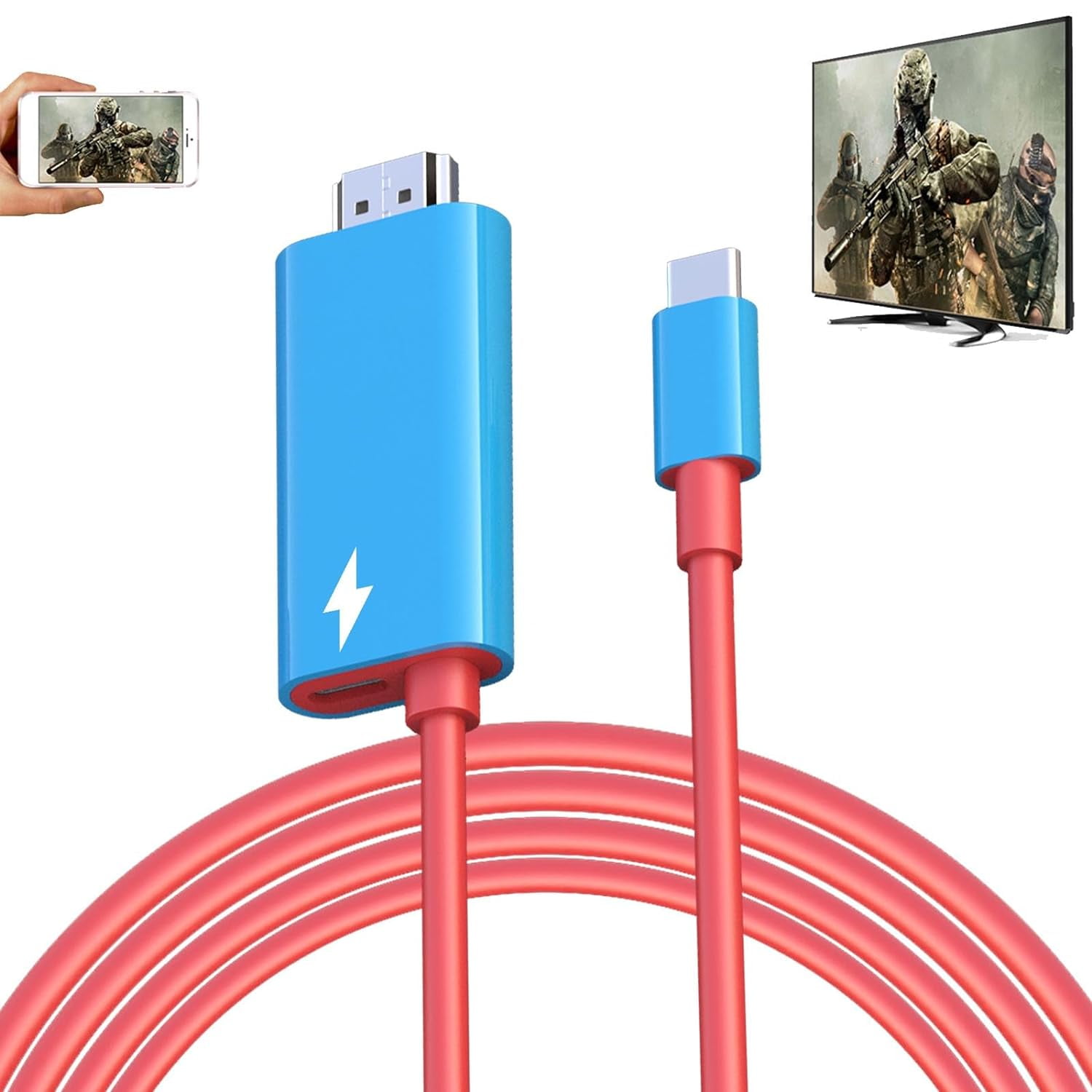Uni Usb C Mac Hdmi To Thunderbolt HDMI Male To USB-C Female Cable