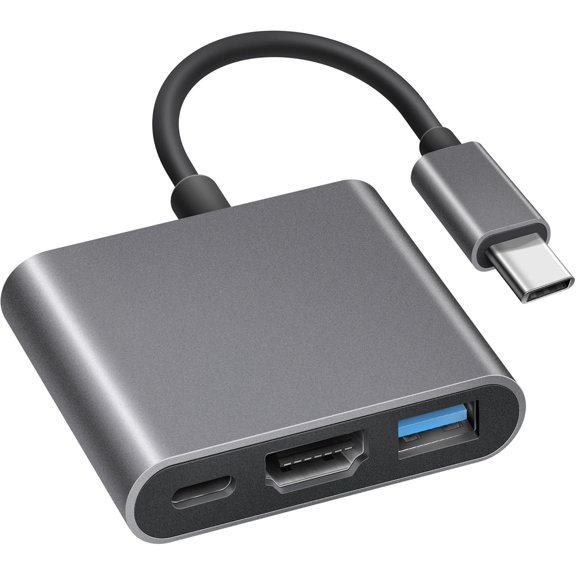 for USB C to HDMI Adapter Multiport 100W Fast Charging, Type C HDMI 4K Output Converter USB 3.0 Hub, 3 in 1 USB-C Digital AV Adapter for iPad Pro MacBook Chromebook &More USBC Devices