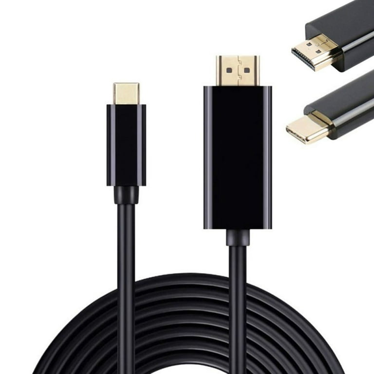 USB C to HDMI Cable 6FT, USB 3.1 Type C (Thunderbolt 3 Compatible) to HDMI  Adapter 4K Cable for MacBook, MacBook Pro, Dell XPS 13/15, Galaxy S8/Note 8
