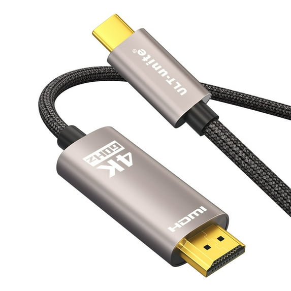 USB C HDMI Cable 4K60Hz UHD Type C to HDMI Converter for MacBook Pro Air for ipadPro for Samsung Galaxy Pixelbook XPS TV HDMI Adapter (Type C HDMI Cable,1m)