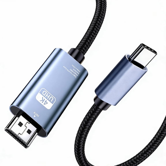 USB C to HDMI Cable 6.6ft 4K@30Hz USB Type-C to HDMI Adapter Thunderbolt 3/4 HDMI Adapter for Laptop MacBook Pro/Air, Galaxy/Monitor, iPhone17/16/15 Pro max, Dell XPS, Surface, Ipad Pro