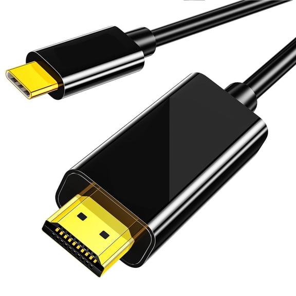 USB C to HDMI Cable Adapter 6FT 4K for Monitor, USB Type C to HDMI Thunderbolt 3/4 Compatible for iPhone 17/16/15, Galaxy, MacBook Pro/air, IPad pro, Surface,Dell XPS, HP, Thinkpad