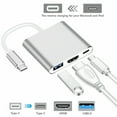 thumbnail image 1 of USB C to HDMI Multiport Adapter,Type C Hub to 4K HDMI with USB 3.0 Port and USB C Charging Port, USB-C to HDMI Adapter for MacBook Air/MacBook Pro/ipad pro/Galaxy S10/S9/Surface Book 2/Go/Pro 7, 1 of 9