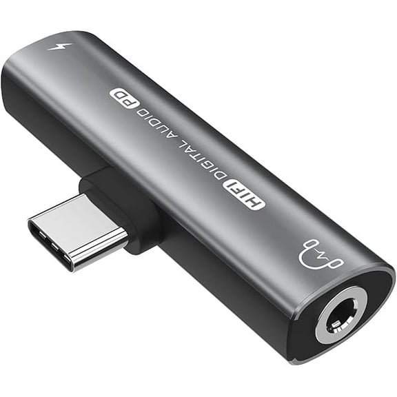 USB C Headphone Adapter, 2 in 1 USB C to 3.5mm Headphone Jack HiFi DAC with 27W Fast Charging Dongle Adapter Compatible for iPhone 15 15Pro 15promax,Samsung Galaxy S23 S22 S21 S20+ Note 20 Pixel 6/5