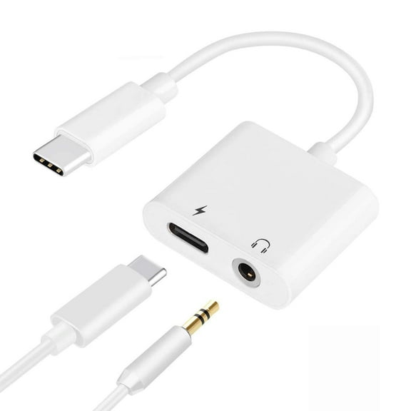 USB-C Headphone Adapter Earphone for Samsung Galaxy A16 5G/A26 5G/A36 5G/A56 5G - 3.5mm Jack Type-C Charger Port Splitter Mic Support Hands-free Headset Adaptor