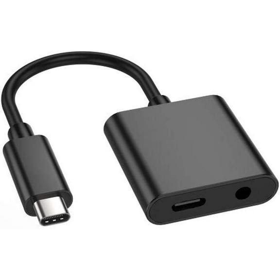 USB-C Headphone Adapter Earphone for iPhone 15/16/Plus/Pro/Pro Max/16e - 3.5mm Jack Charger Port Splitter Mic Support Hands-free Type-C