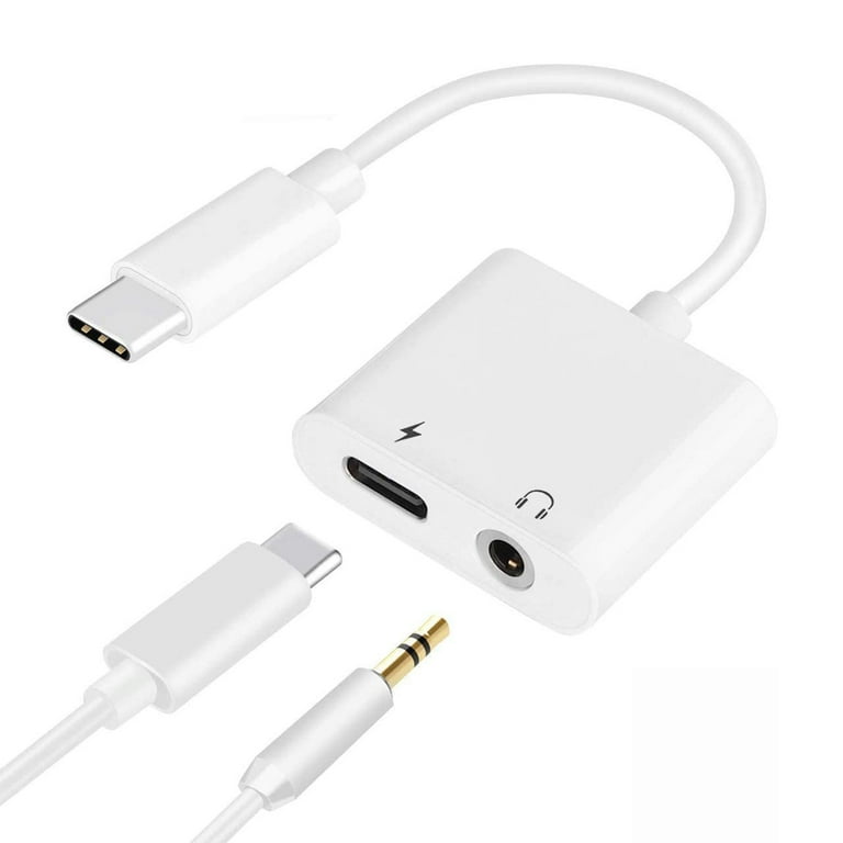 USB C Headphone Adapter for Google Pixel 5 Phone Earphone 3.5mm Jack Type C Charger Port Splitter Mic Support Hands free Headset Adaptor L3J