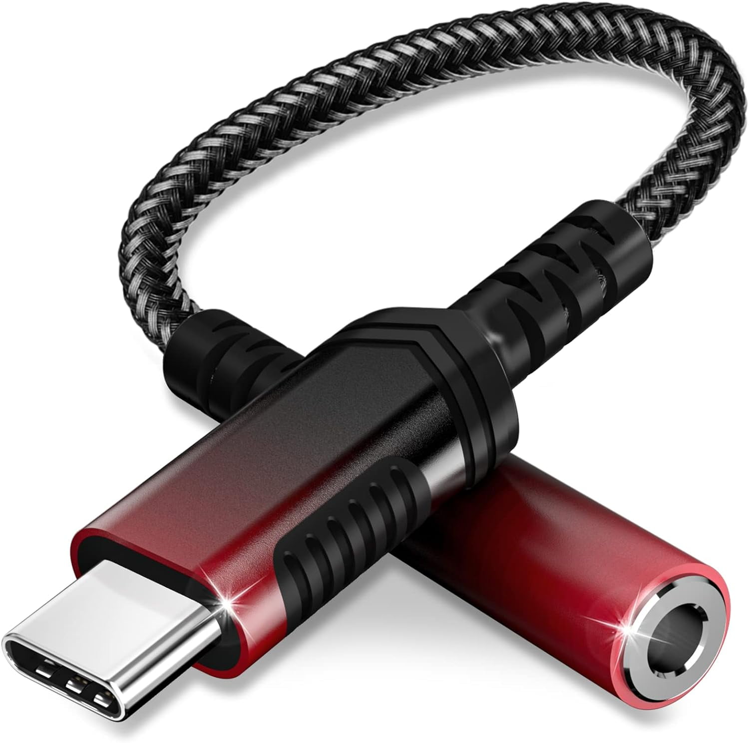 USB C Headphone Adapter for Google Pixel 8 7 6 6a 7a 5 USB C to 3.5mm Jack Adapter 3.5 Audio Nylon Braided Type C Dongle for iPhone 15 Pro Max Samsung A53 A54 A35 Galaxy S24 Ultra S23 FE Tablet Laptop...