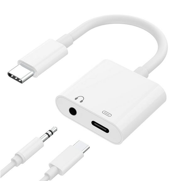 USB-C Headphone Adapter for Samsung Galaxy Z Fold7 - Earphone 3.5mm Jack Type-C Charger Port Splitter Mic Support Hands-free Headset Adaptor