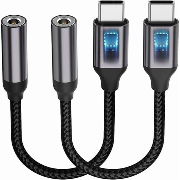 USB C to Headphone Jack, 2Pack Headphone Adapter Type C to 3.5mm Audio Adapter Compatible with Pixel 6 5 4 3 XL, Samsung S22 S21 S20+ Note 20, iPad Pro,Mate 30 20 Pro and More USB C Devices