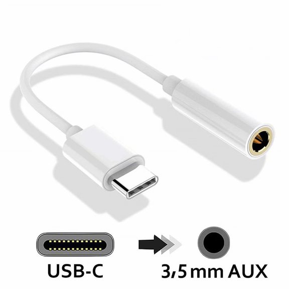 USB C Headphone Jack Adapter,Type-C to 3.5mm Headset Dongle Speaker Earphone Stereo Audio for Huawei, LG, Honor, Lenovo, Samsung Galaxy and Most Android Phone