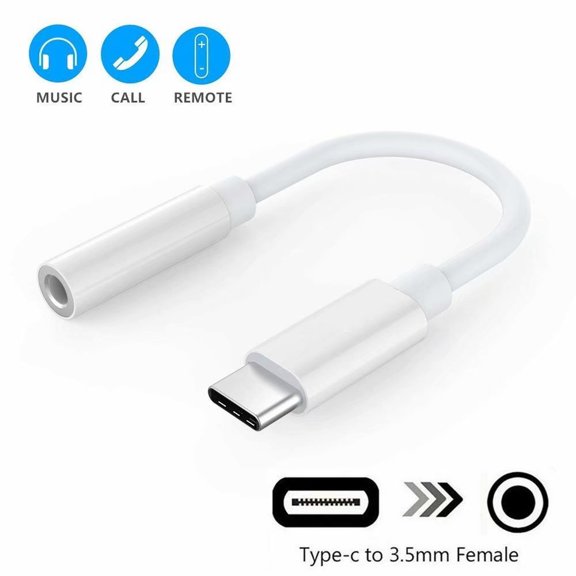 USB C Headphone Jack Adapter,Type-C to 3.5mm Headset Dongle Speaker Earphone Stereo Audio for Huawei, LG, Honor, Lenovo, Samsung Galaxy and Most Android Phone