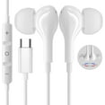 thumbnail image 1 of USB C Headphone, Magnetic USB C Stereo Earbuds Wired in-Ear Type C Headphone with Microphone + Volume Control for Samsung Galaxy S23 S22 S21 S20 A53 A54 iPhone/iPad- White, 1 of 6