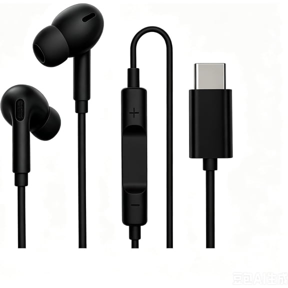 USB C Headphone for Samsung Galaxy S26 Ultra A57 A37 S25 S24 S23 Ultra FE Wired Earbuds in-Ear Type C Earphone with Microphone Volume Control Stereo Noise Canceling for iPhone 17 16 15 Pixel 10