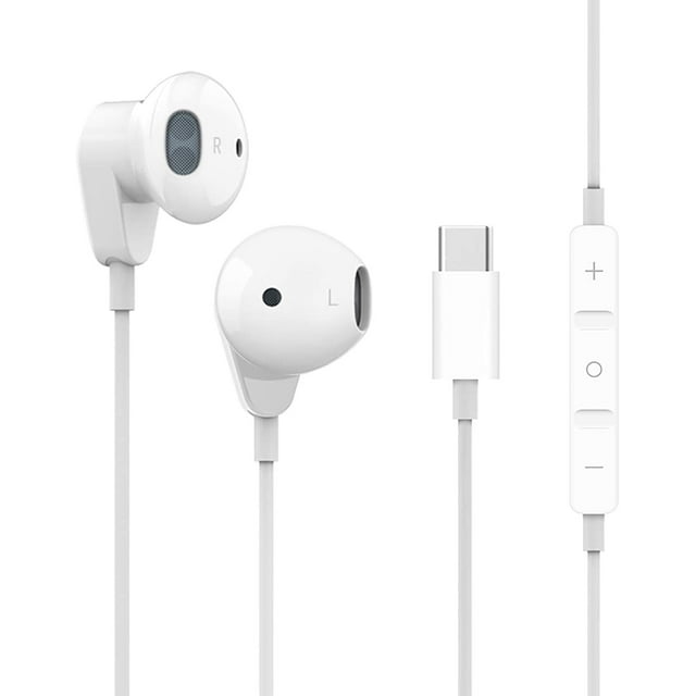 USB C Headphone, USB Type C Earbuds Wired with Mic & Remote Control in