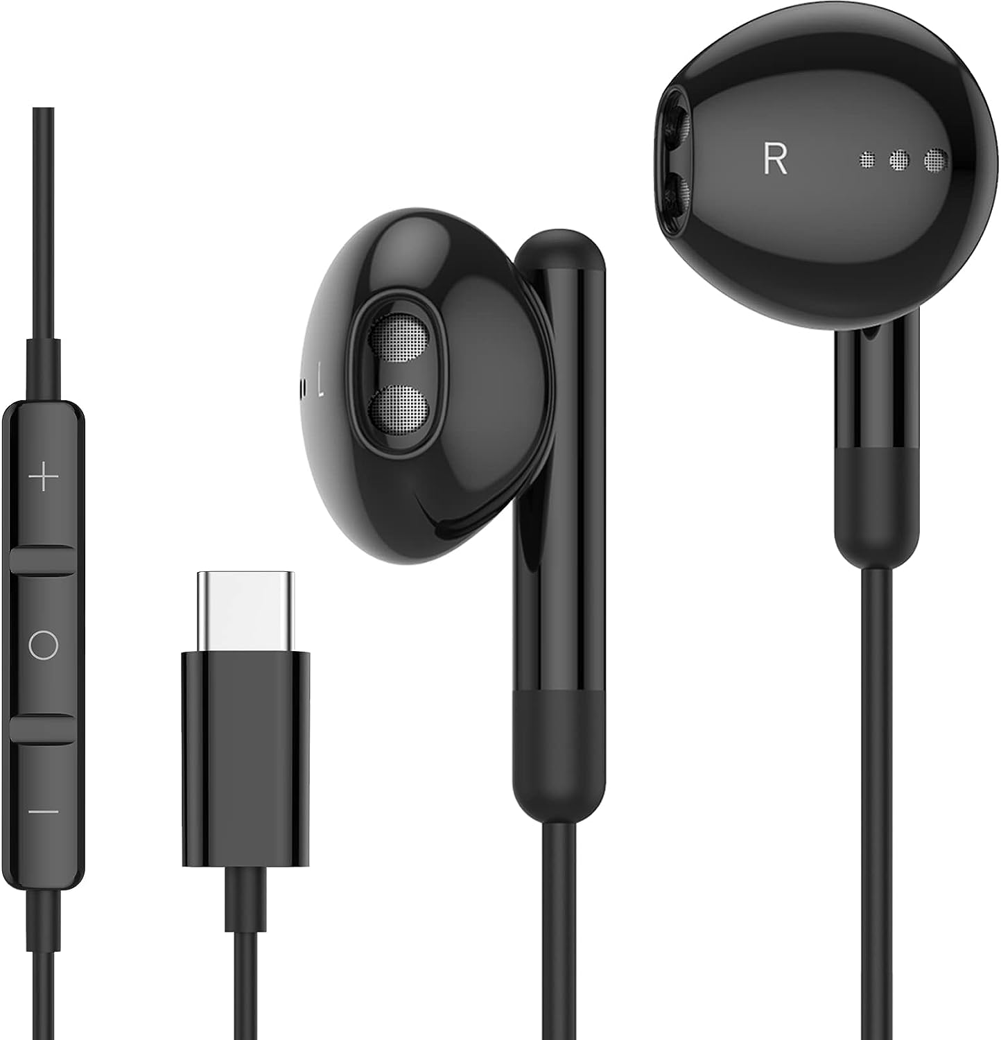 USB C Headphone USB Type C Earphones in Ear USB C Earbuds Wired Headphones with rophone and Volume Control
