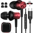 thumbnail image 1 of USB C Headphone for iPhone 15 Pro Max Google Pixel 6a 7a 6 7 8 5 Type C Earphone Hifi Stereo Magnetic Wired Earbuds, 1 of 5