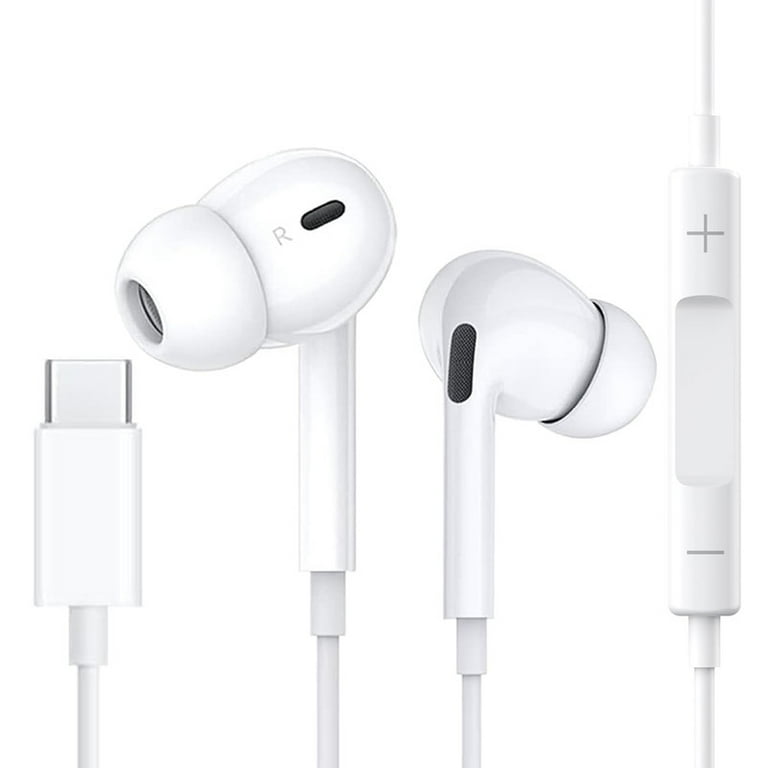 USB C Headphones Earphones with Microphone in Ear Wired Earbuds USB Type C Earphones Compatible with iPhone 15 Pro Max 15 Plus iPad Pro Google Pixel 8 7 6A 5 4 Galaxy S23