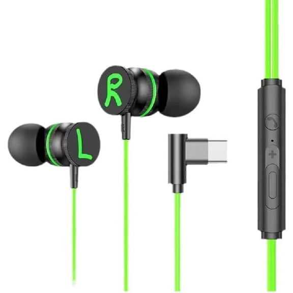 USB-C Headphones with Microphone, Wired Earbuds Magnetic in-Ear Type C Earphone,Volume Control, Noise Canceling, Compatible with Samsung Galaxy S24 S23 S22, for iPhone 17/16/15