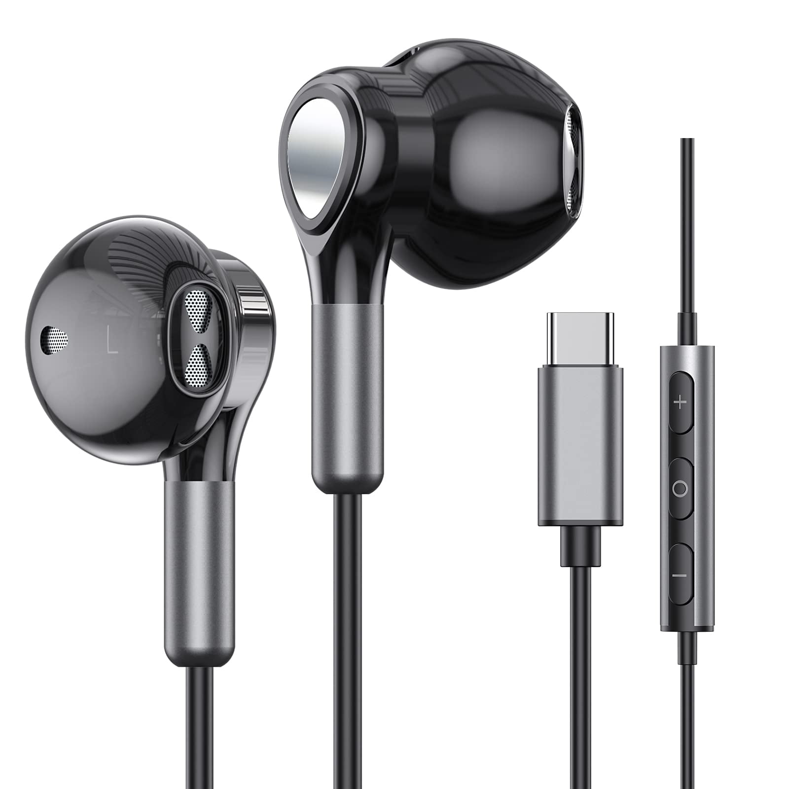 YUNOVA USB C Headphones with DAC Chip, Hi-Res Audio & Magnetic
