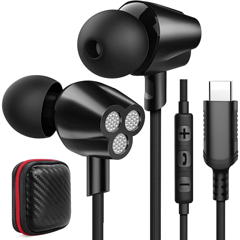 USB C Headphones Type C Wired Earbuds for Samsung S22 Ultra S21 S20 FE Galaxy Note 20 DAC Bass Stereo s Walmart