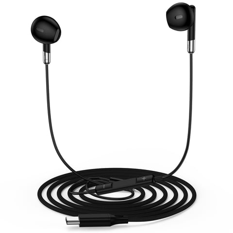 USB C Headphones Wired,1Pack Type C Wired Earphones USBC Wired Earbuds Noise Cancelling Ear Buds w/ Microphone Remote Control USB Type C Headphone Compatible with iPhone 17 16 15 Samsung Android iPad