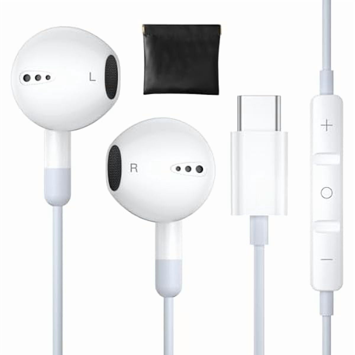 USB C Headphones Wired Earbuds for iPhone 17 16/15 Pro Max/iPad Pro, with HiFi Mic Volume Control Type C Earphones for Samsung Galaxy S25/S24/S23 Ultra, Noise Cancelling for iPhone 15 Headphones, Pink
