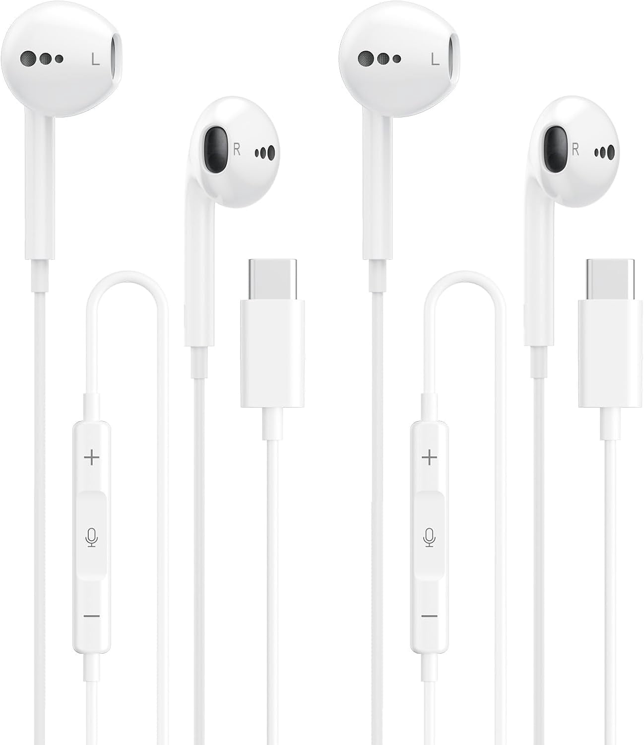 USB C Headphones for iPhone 17 16 15, Wired Earbuds with Microphone & Volume Control, Nosie Reduction Headset, iPhone Earphones Wired for Apple, Android, iPad,G